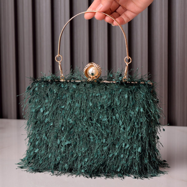 Tassel Handbags Women Dress Party Evening Bag Fashion Luxury Designer Square Bags Crossbody Shoulder Bag Ladies – Image 5