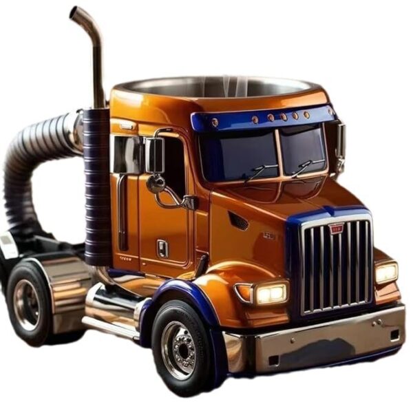 Durable Truck Coffee Mug Semi Truck Handcrafted Coffee Cup Semi-trailer Shaped Semi-Truck Coffee Mugs For Family – Image 3