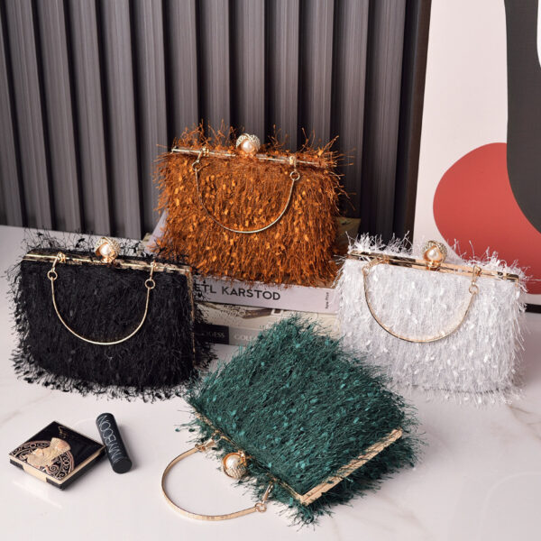 Tassel Handbags Women Dress Party Evening Bag Fashion Luxury Designer Square Bags Crossbody Shoulder Bag Ladies – Image 9